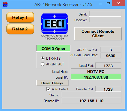 AR-2 Network Receiver for Windows
