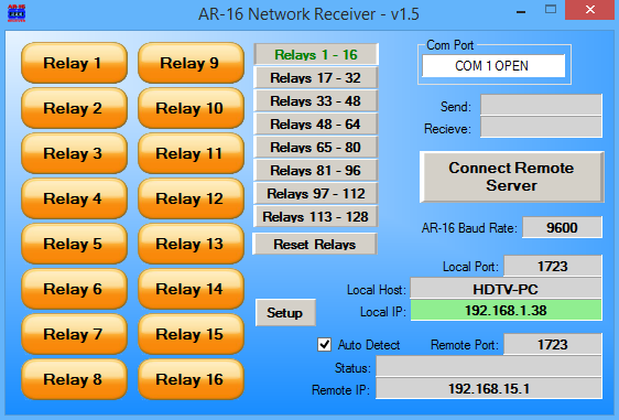 AR-8 Network Receiver for Windows