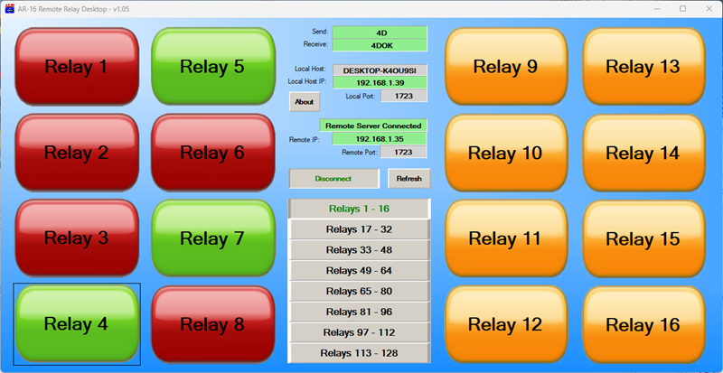 Remote Relay Controller App for your Windows Desktop